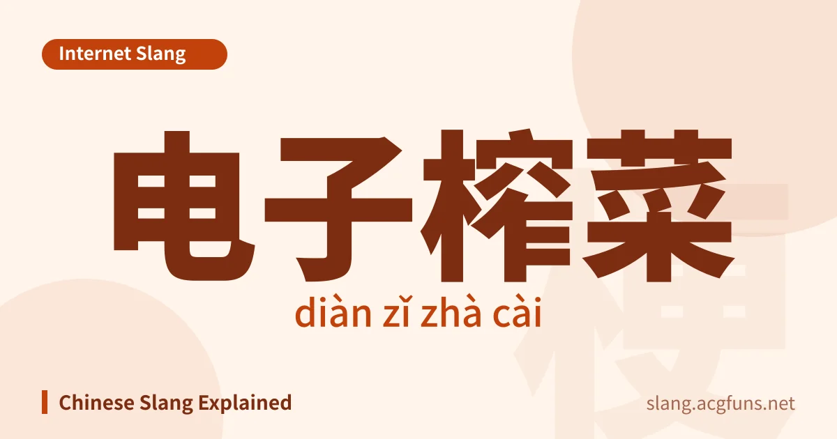 电子榨菜 (diàn zǐ zhà cài)
