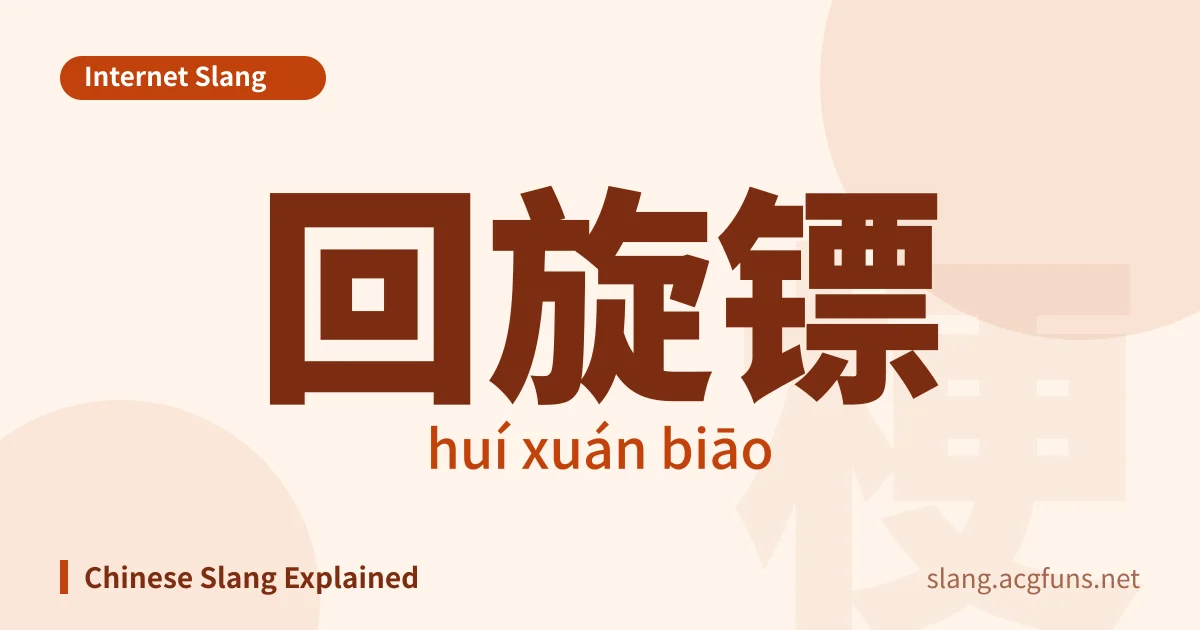 回旋镖 (huí xuán biāo)