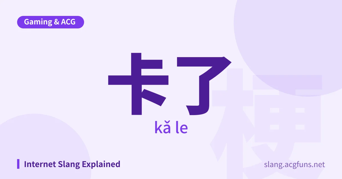 卡了 (kǎ le)