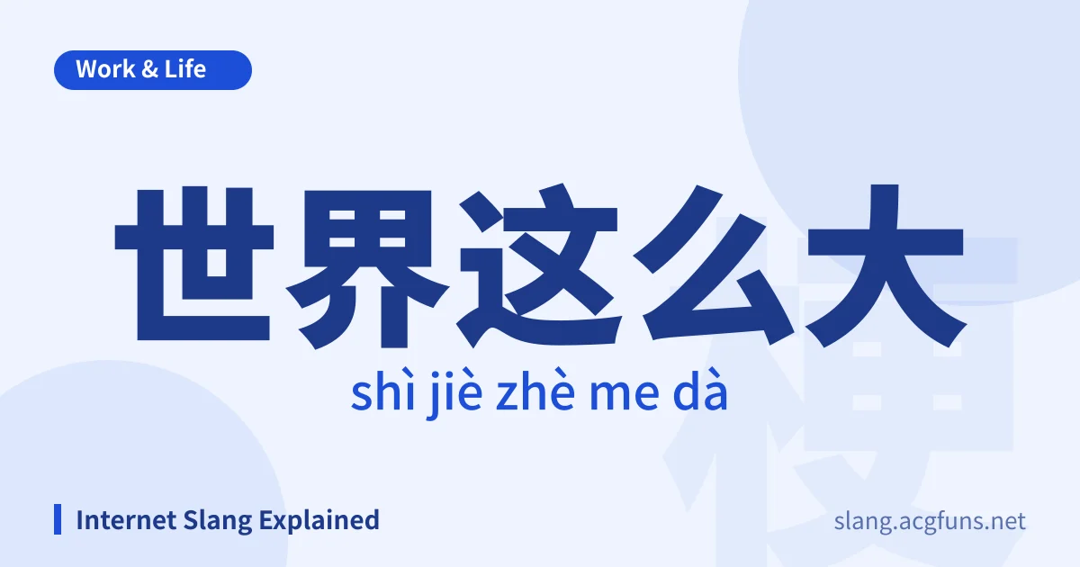 世界这么大 (shì jiè zhè me dà)