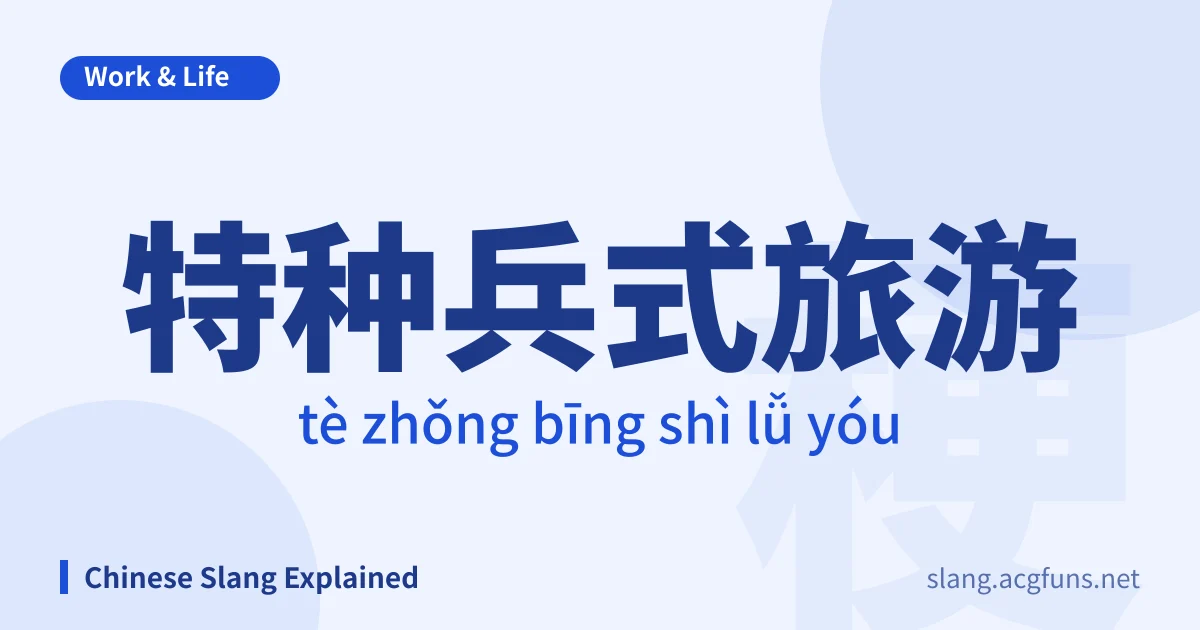 特种兵式旅游 (tè zhǒng bīng shì lǚ yóu)